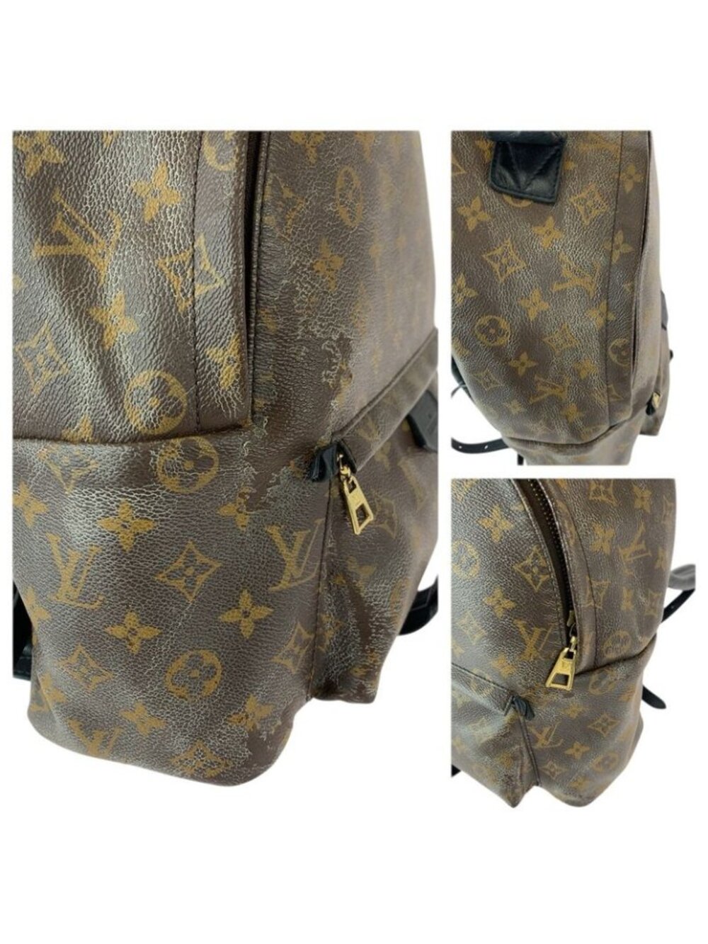 Louis Vuitton Monogram Palm Spring MM Brown Black Gold - Picture 5 of 9